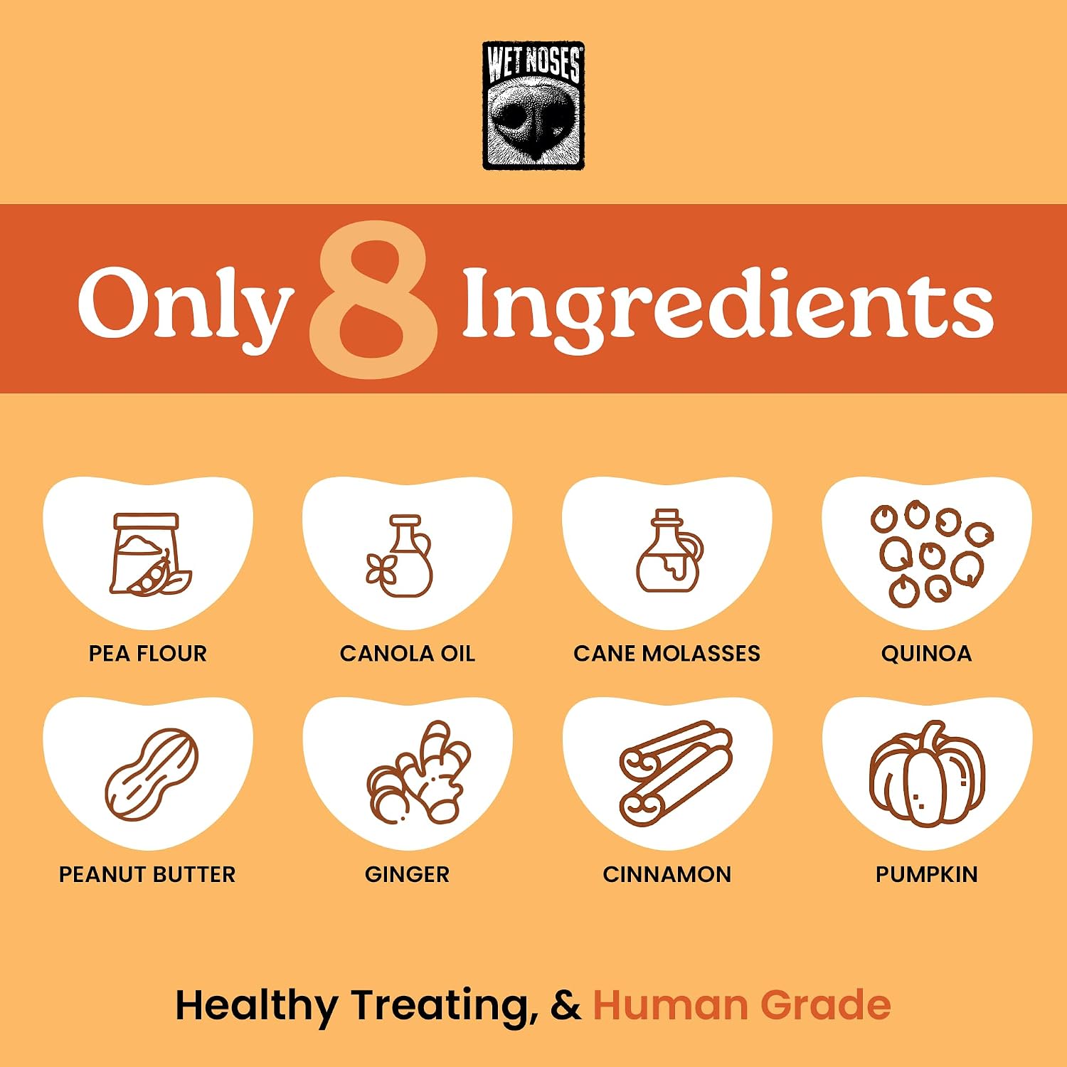 Wet Noses Organic Crunchy Dog Treats – All-Natural, Human-Grade, Non-GMO, Healthy Training & Delicious Snacks for Dogs