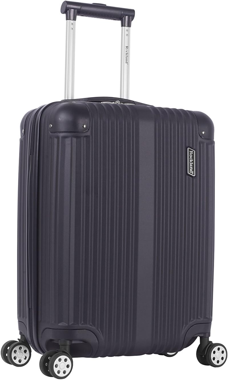 Rockland Berlin Hardside 3 Piece Expandable Spinner Wheel Luggage Set, (20"/24"/28"), Black