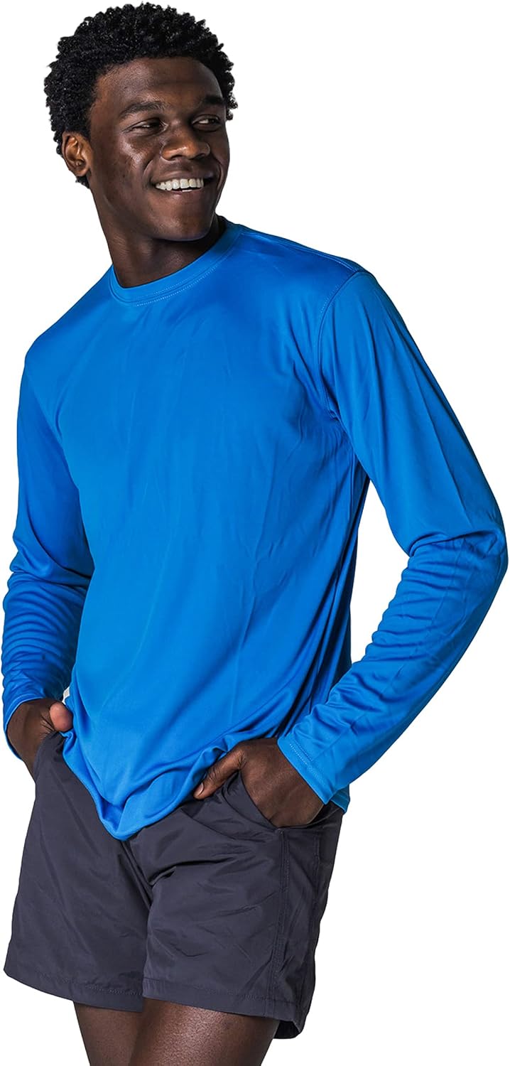 Vapor Apparel Men's Outdoor UPF 50+ Long Sleeve T-Shirt, UV Sun Protection for Fishing, Running, Hiking, Swimming