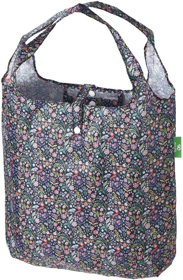 ECO CHIC Foldable Reusable Grocery Bags - Lightweight, Recycled & Reusable Shopping Bag - Waterproof Packable Tote