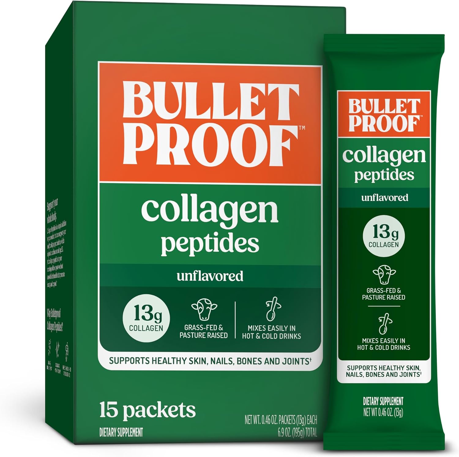 Bulletproof Unflavored Collagen Peptides Protein Powder, 17.6 oz | 20g Grass-Fed Pasture-Raised Collagen Protein and Amino Acids for Skin, Bones and Joints