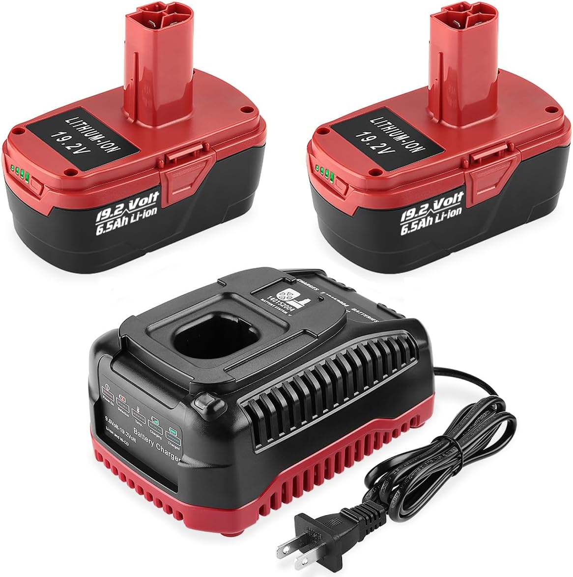 2Pack 6.5Ah C3 Lithium Battery Kits for Craftsman 19.2V Battery