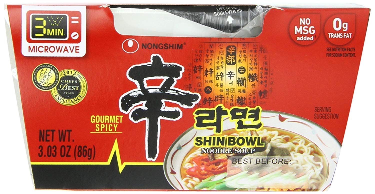 Nongshim Shin Noodle Ramyun, Gourmet Spicy Picante, 4.2-Ounce Packages (Pack of 16)