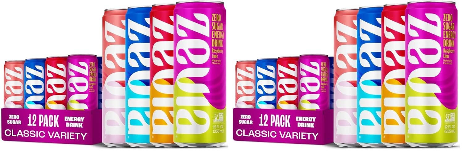 Zevia Zero Sugar Energy Drink, Raspberry Lime, 12 oz Cans (12-Pack) – Naturally Sweetened, Zero Calorie Sugar Free Energy - Non-GMO Project Verified, Gluten-Free, Vegan