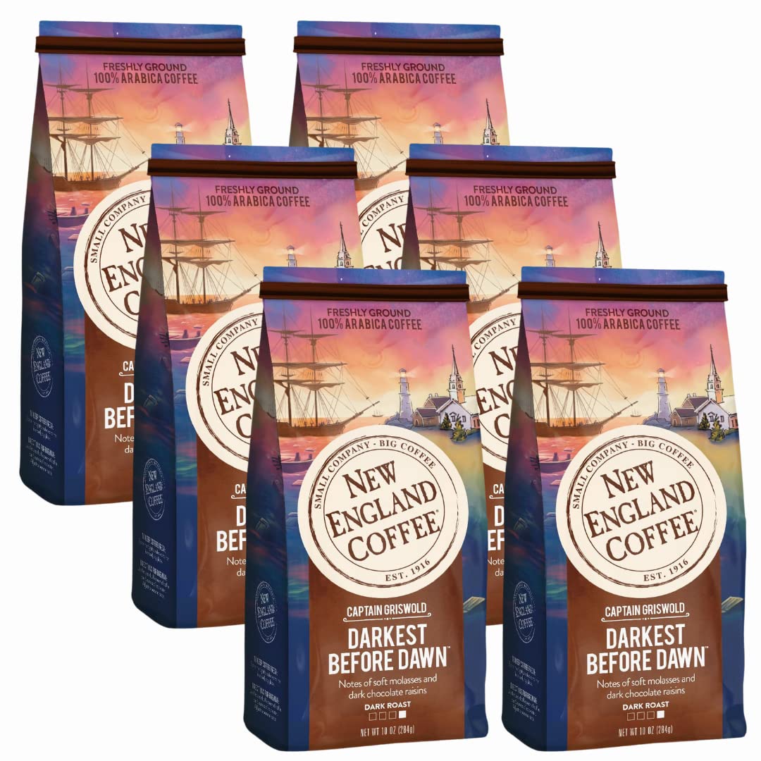 New England Coffee French Roast Dark Roast Ground Coffee, 10oz Bag (Pack of 1)