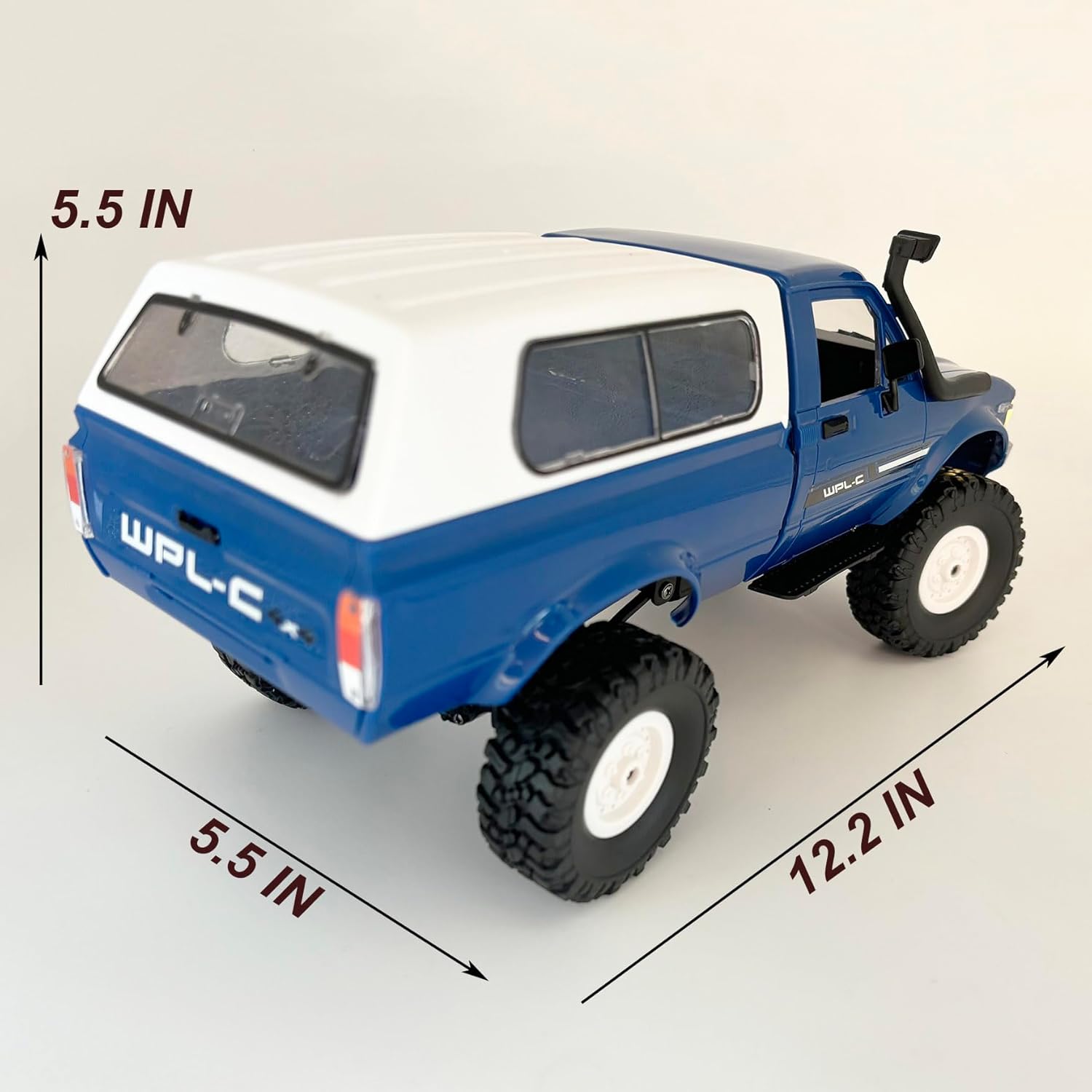 RC Crawler WPL C24 RC Rock Crawler RC Truck 4x4 1/16 Scale All Terrain | Remote Control Pickup Off Road RTR with 2.4 GHz Proportional Throttle