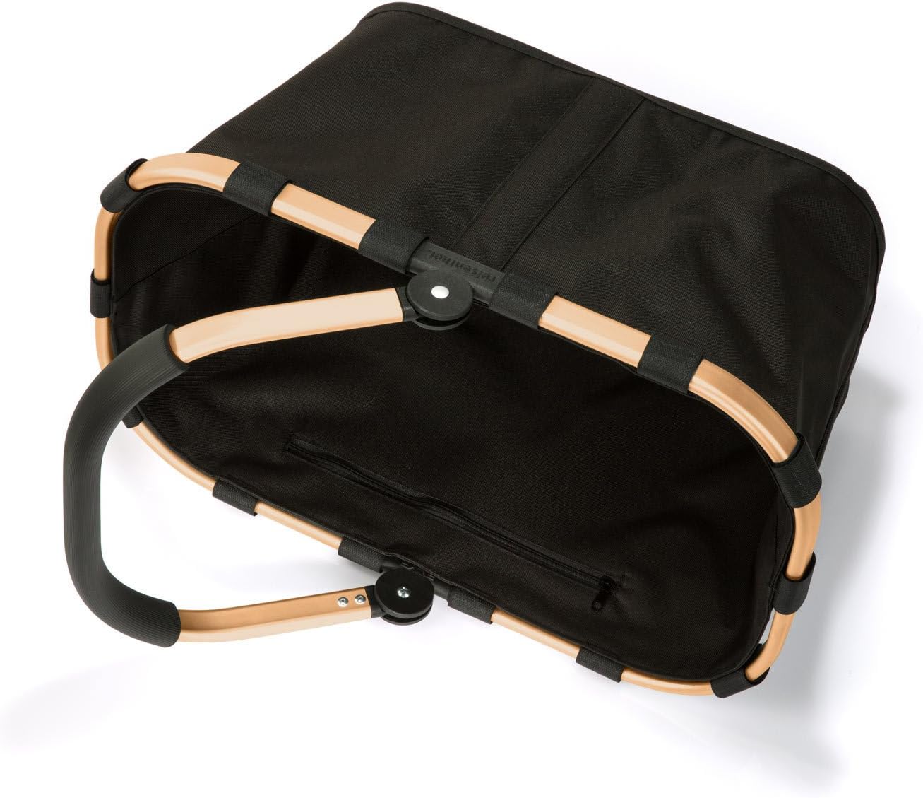 reisenthel carrybag frame black/black - Sturdy shopping basket with plenty of storage space and practical inner pocket - water-repellent