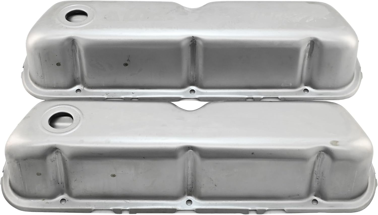 Steel Valve Covers Fits 1962–85 Ford SB 260‑289‑302‑351W – Smooth – 1 Hole – Raw Steel