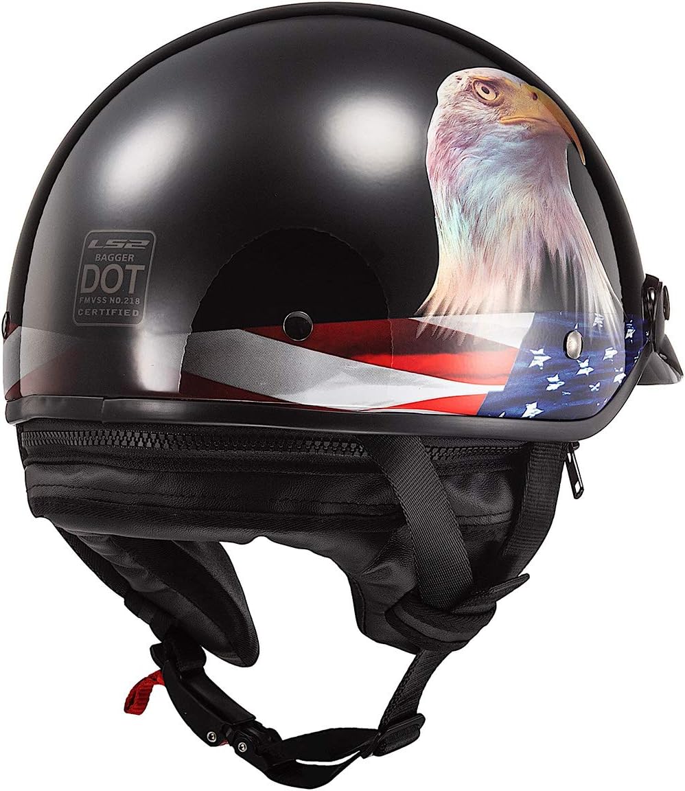 LS2 Helmets Bagger Motorcycle Half Helmet
