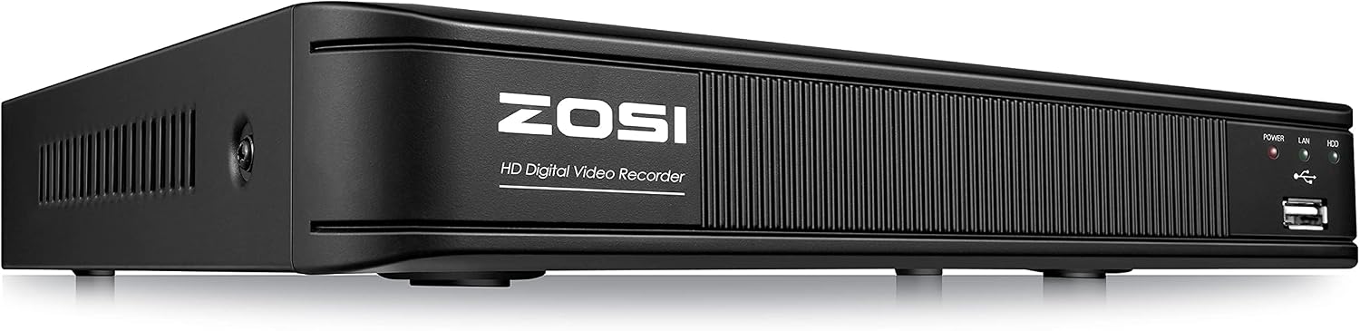 ZOSI H.265+ 8 Channel 3K Lite Security DVR Recorder, Hybrid 4-in-1, NO HDD | Support Analog AHD TVI CVI Cameras, Remote Access, AI Human Vehicle Detection, Alert Push, 8CH Surveillance DVR