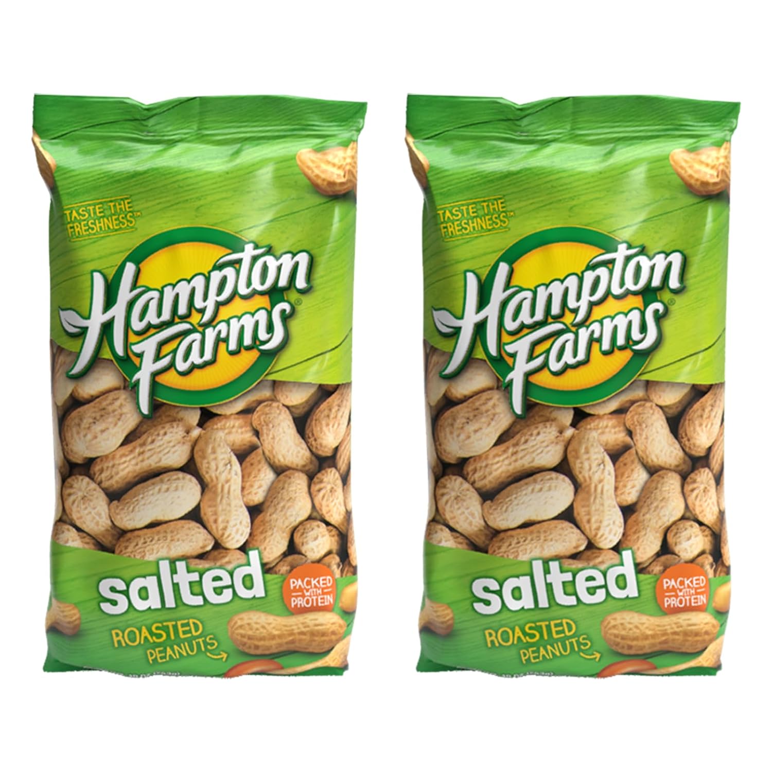 Hampton Farms - USA Grown All-Natural - Fancy Roasted In-Shell Salted Peanuts - 5 lb. Bag