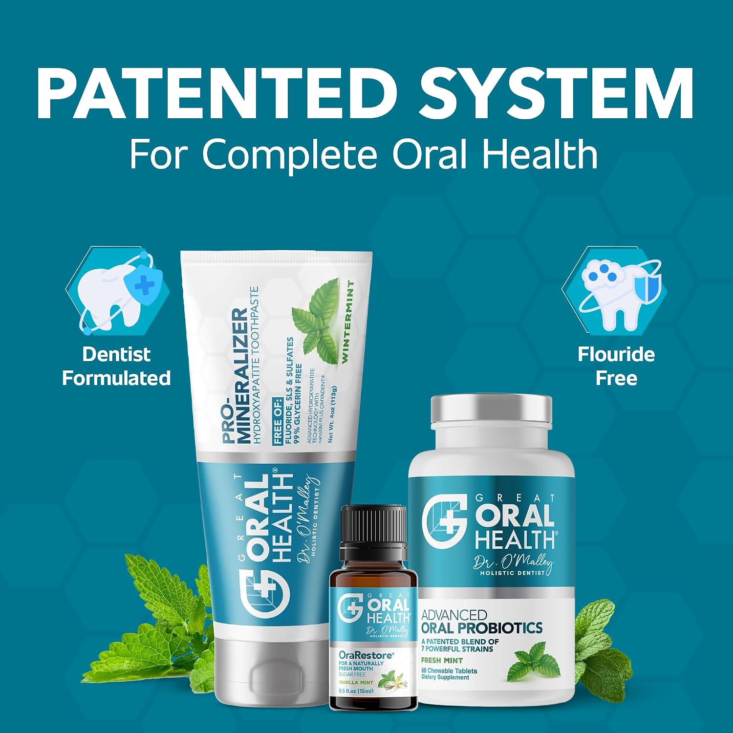 Oral Probiotics for Mouth Bad Breath Treatment for Adults; Dentist Formulated Dental Probiotics for Teeth and Gums Health & Chronic Halitosis with BLIS K12 M18, 60 Chewable Oral Health Tablets Mint