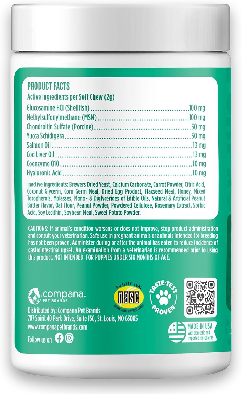 Doggie Dailies Hip & Joint Chews for Dogs, Chicken, All Breeds, 225 Count | Glucosamine & Chondroitin Supplement, Supports Joint Health & Mobility, Soft Chews for Dogs of All Breeds & Sizes
