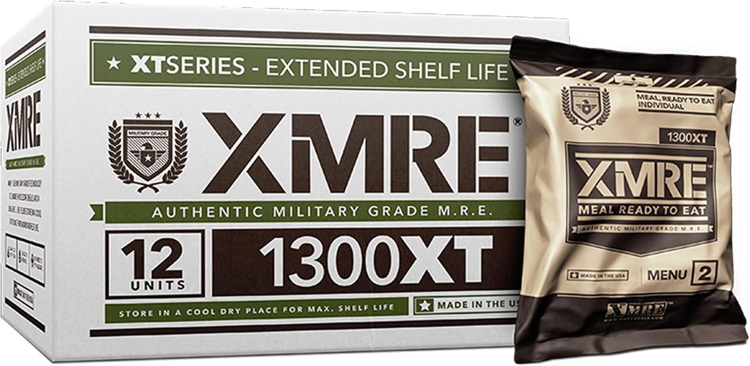 XMRE Meals 1300XT - 12 Case with Heaters (Meal Ready to Eat - Military Grade) | camping-freeze-dried-food