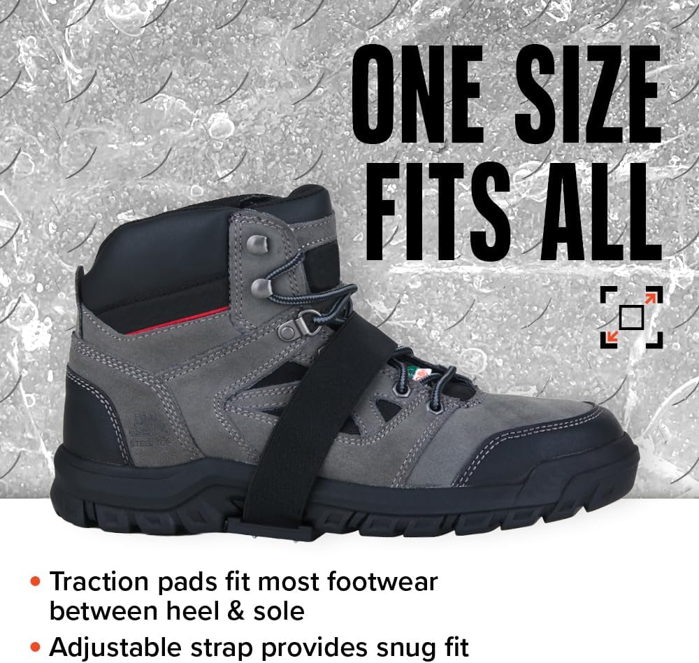 K1 Mid-Sole Ice Cleats for Men & Women - Rotatable Traction Aids For Winter Snow - Hi Vis - Low Profile