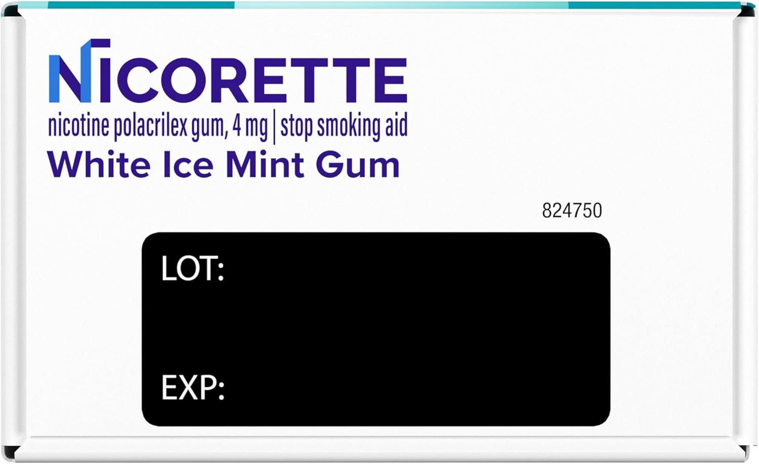 Nicorette Nicotine Gum 4mg, Quit Smoking Aid, White Ice Mint, 20 Count | Reduces Nicotine Cravings and Withdrawal Symptoms, Intense Craving Relief, Portable Smoking Cessation Gum