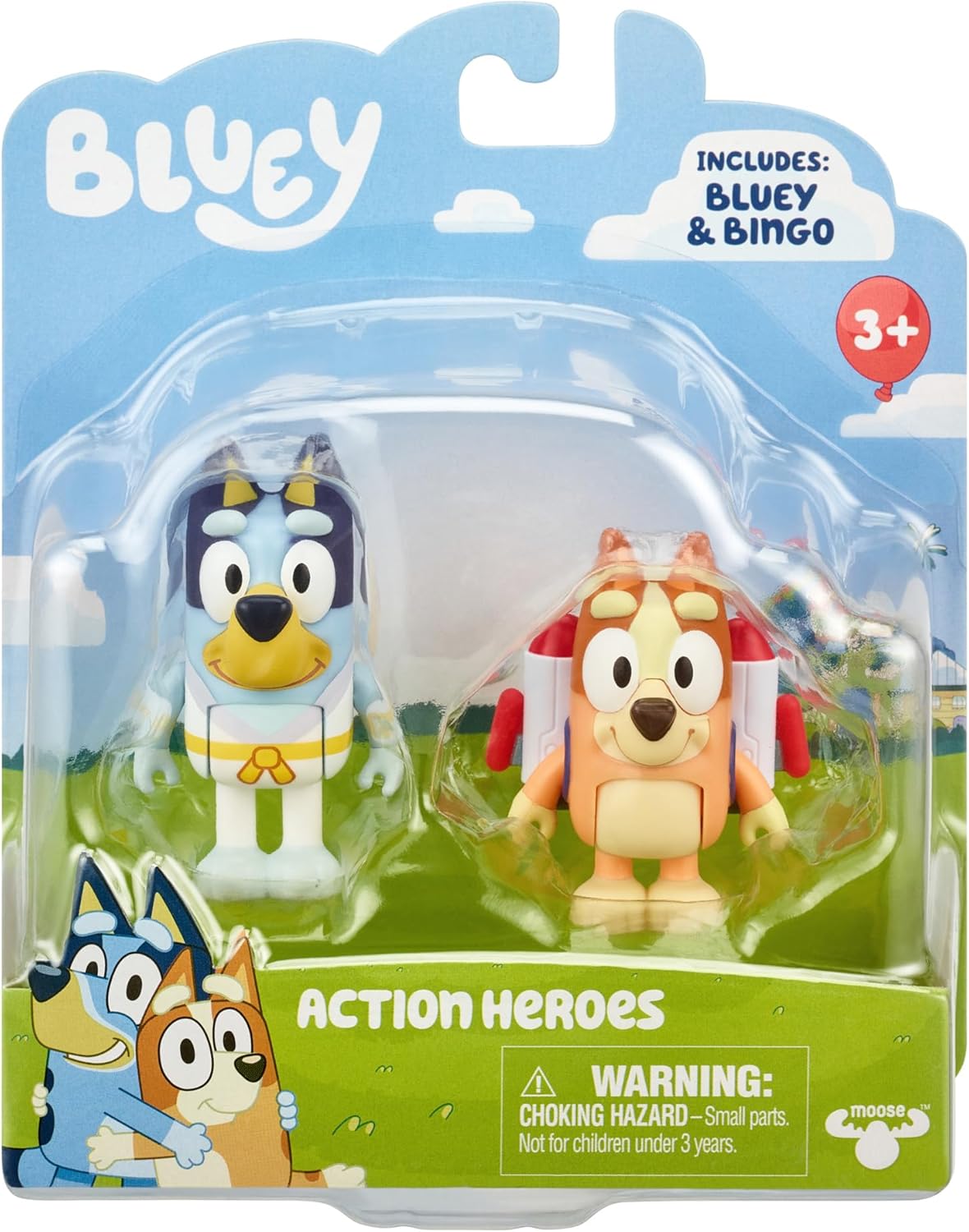 Bluey School Figurine Toys Pack of 4, Articulated Character Toys with Chloe, Rusty, and Calypso Figurines, Small Action Figures for Kids Ages 3+