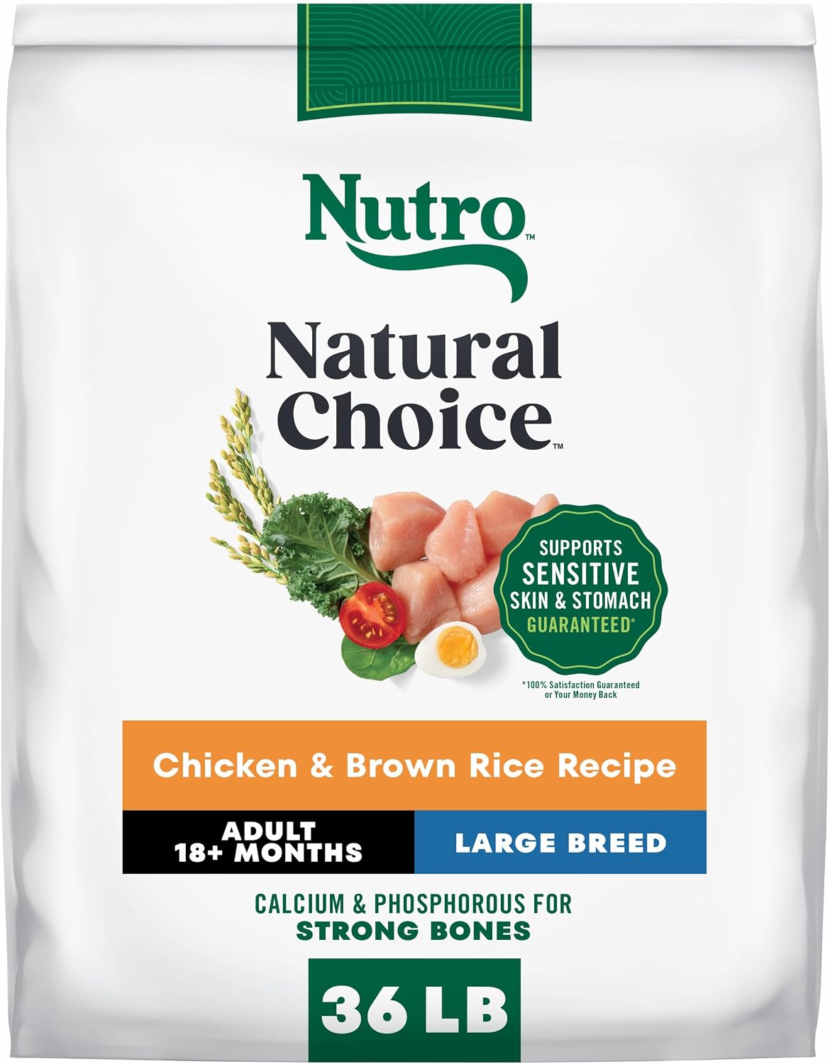 Nutro Natural Choice Large Breed Adult Dry Dog Food, Lamb & Rice, 30 lb | Real lamb #1 ingredient, non-GMO, no corn, wheat, soy, crafted in USA, supports joints, digestion, immunity, skin & coat