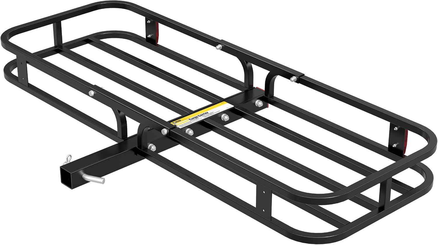 MaxxHaul 70107 53" x 19-1/2" Hitch Cargo Carrier - Trailer Mount Steel With High Side Rails For RV's, Trucks, SUV's, Vans