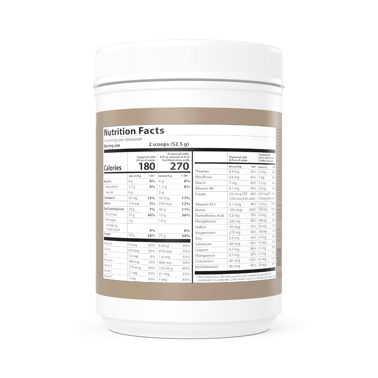 GoTrim Nutrition Shakes - Creamy Vanilla, High Protein, Meal Replacement Shake with 19g Protein & 10g Fiber, Ready to Drink, Gluten-Free, No Added Sugar, 14 Servings