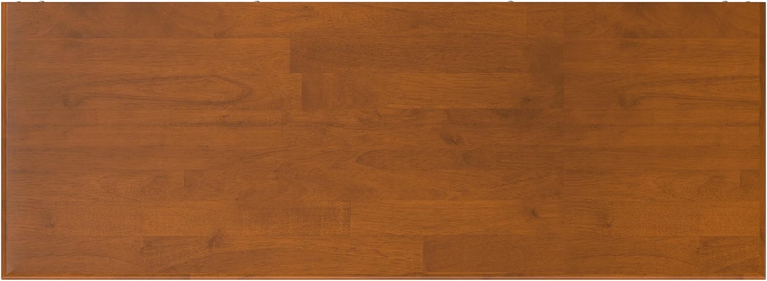 SIMPLIHOME Harvey 47" Wide Solid Mango Wood Bench in Natural | Traditional entryway bench in dark chestnut brown with a lift-up lid and 3 hidden compartments; shoe or hallway bench.