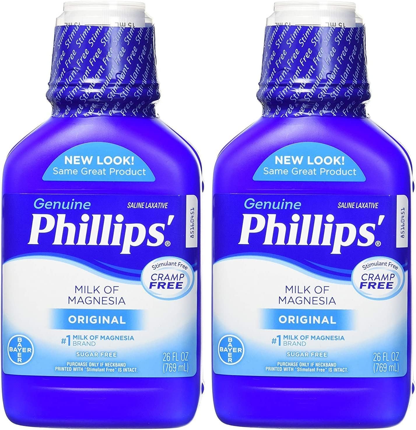 Phillips' Milk of Magnesia, Laxative, Original, 4 Ounce (Pack of 6) - Packaging May Vary