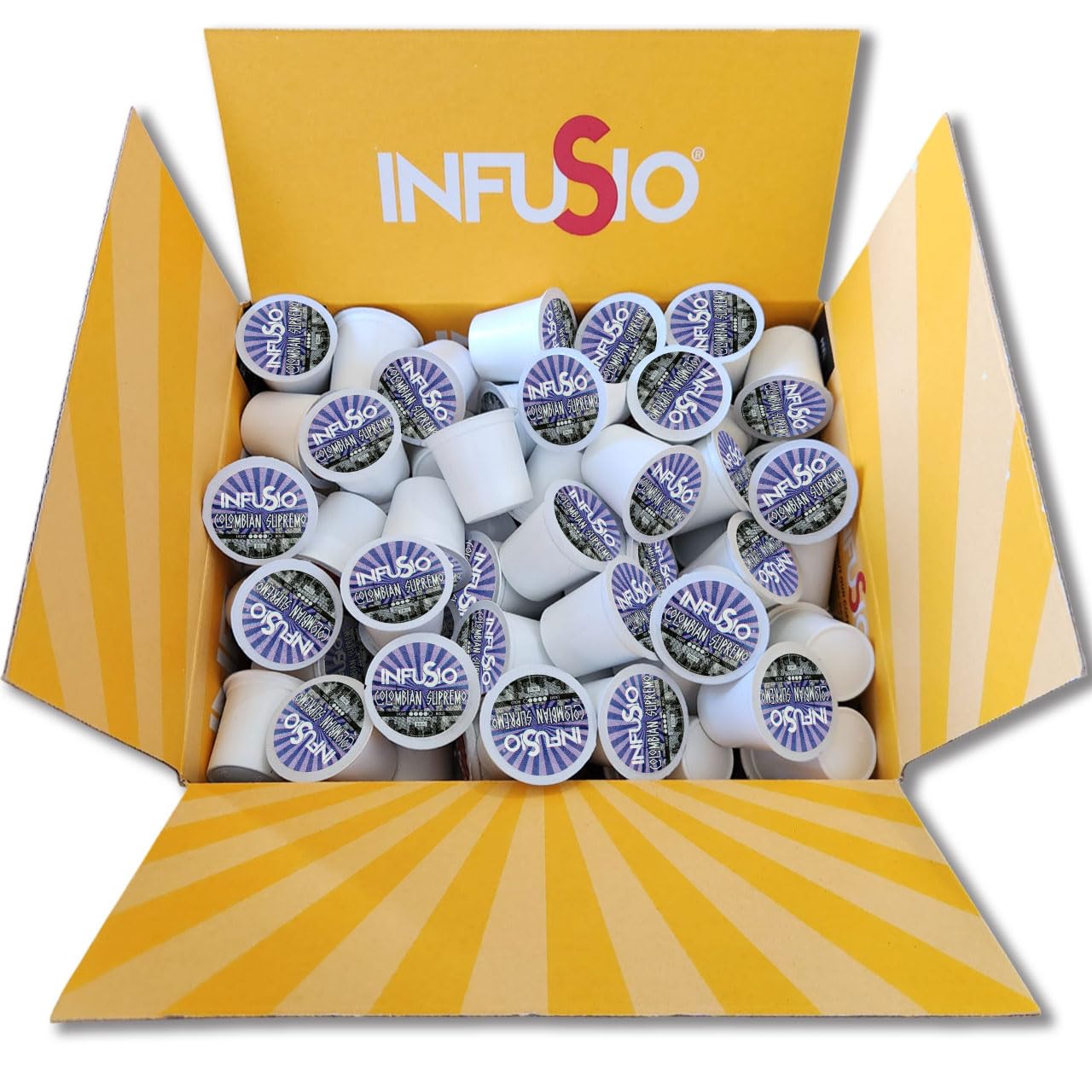 InfuSio Coffee Pods World Origins Variety Pack – 96 Count, 12 Blends Inspired by Colombia, Ethiopia, Kenya, Costa Rica & More, Medium & Dark Roast, Low Acid, Keurig Compatible