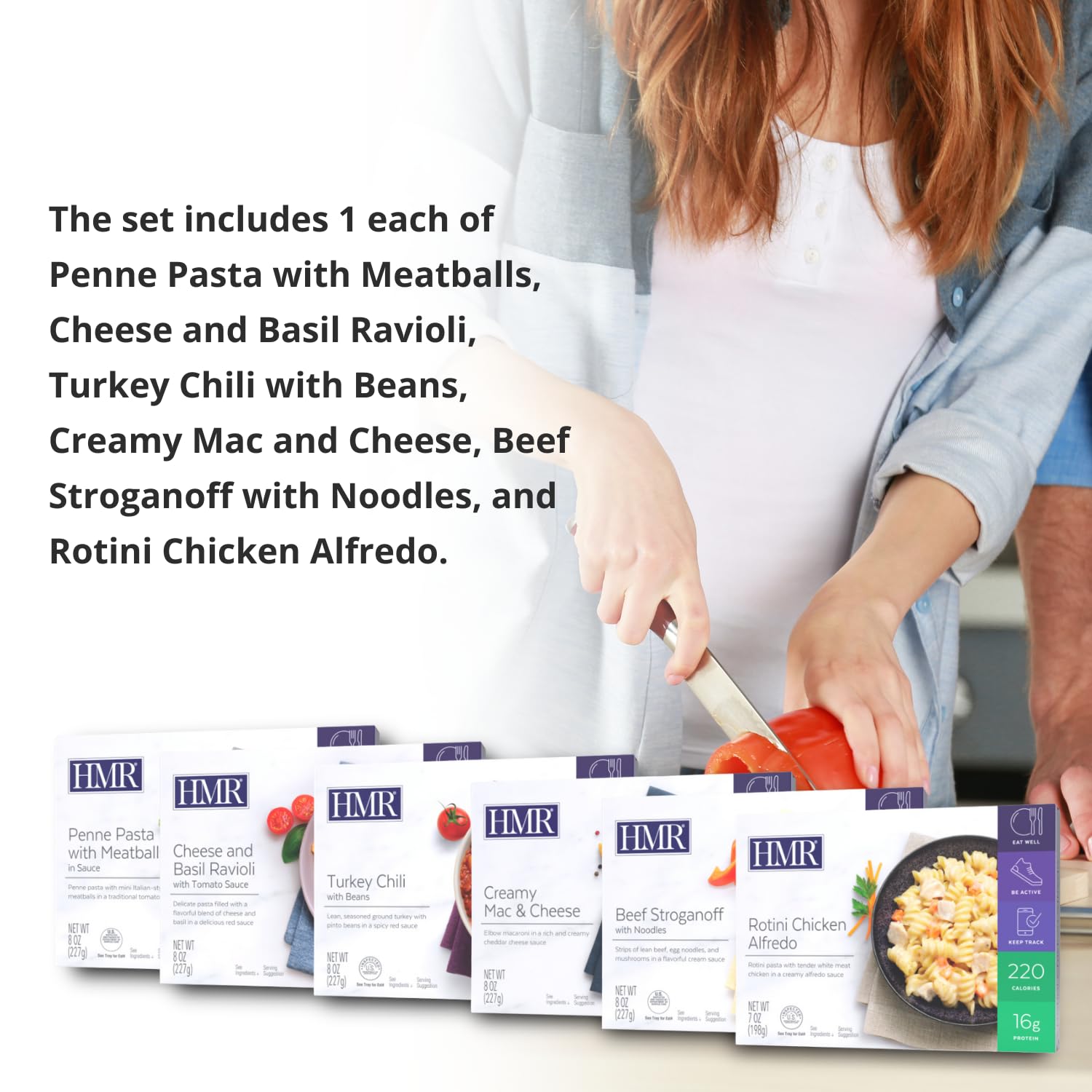 HMR Variety Entrée Meals Pack, 5 Ready-to-Eat Favorites | Entrée Variety Pack – Assorted Ready Meals – Microwave-Friendly – 5 Meals – Shelf Stable