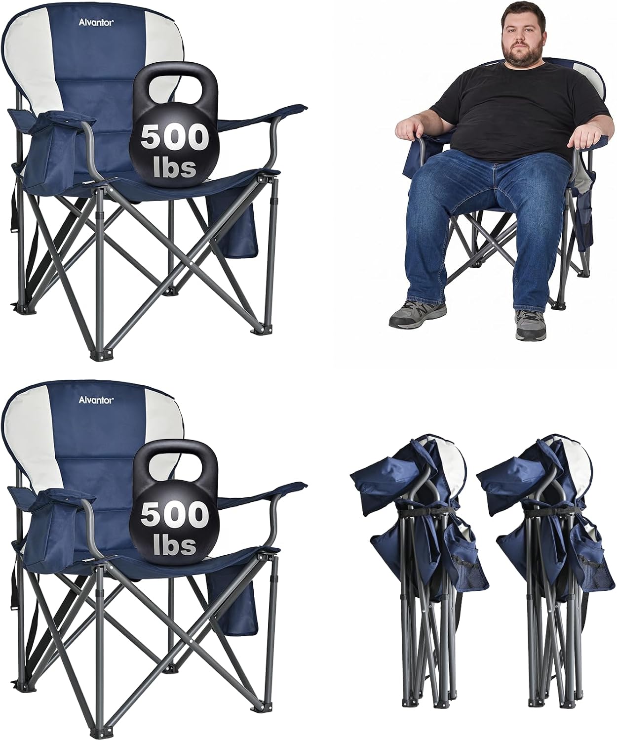 Alvantor® Camping Chair, Full Mesh Folding Beach Chair Breathable High Back Portable Lawn Chair for Outdoor, Armrest, Cup Holder, Easy Use Seat for Travel, Fishing, Pinic, Sports Event, 24"x31"x38"