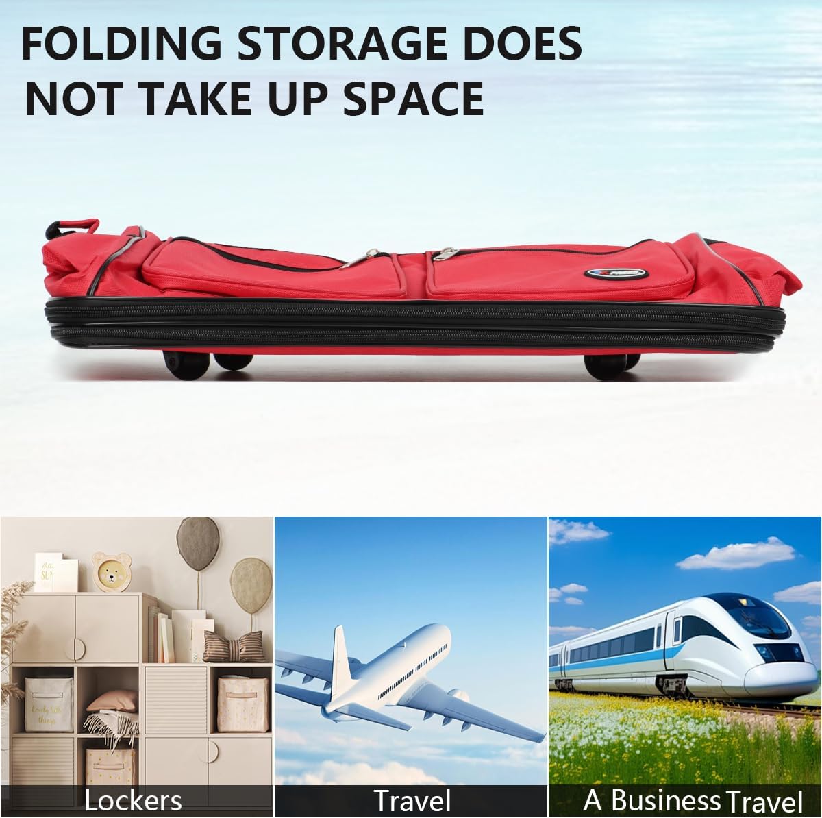 40'' Expandable Rolling Duffel Bag Suitcases w/Wheels,Foldable Luggage Bag