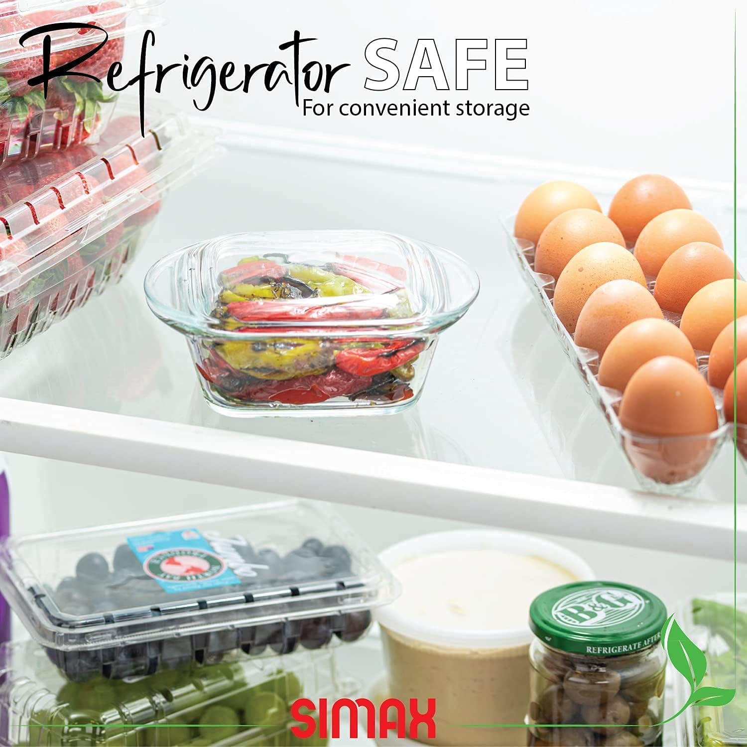 Simax Casserole Dish For Oven, 10 Ounce Mini Glass Baking Dish With Lid, Small, Personal Sized Bakeware and Cookware, Great for Storage, Microwave