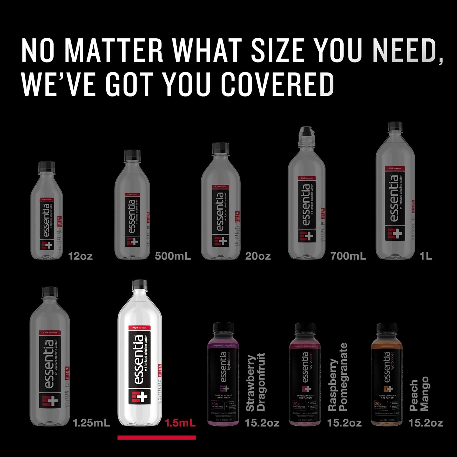Essentia Water LLC, Ionized Alkaline Bottled Water; 99.9% Pure, Infused with Electrolytes, 9.5 pH or Higher a Clean, Smooth Taste, 20 Fl Oz (Pack of 24)
