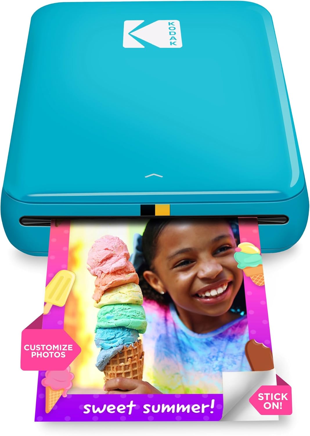 KODAK Step Instant Smartphone Photo Printer, Portable Mini Color Wireless Mobile Printer, Zink 2x3” (5.1x7.5 cm) Sticky-Back Photos