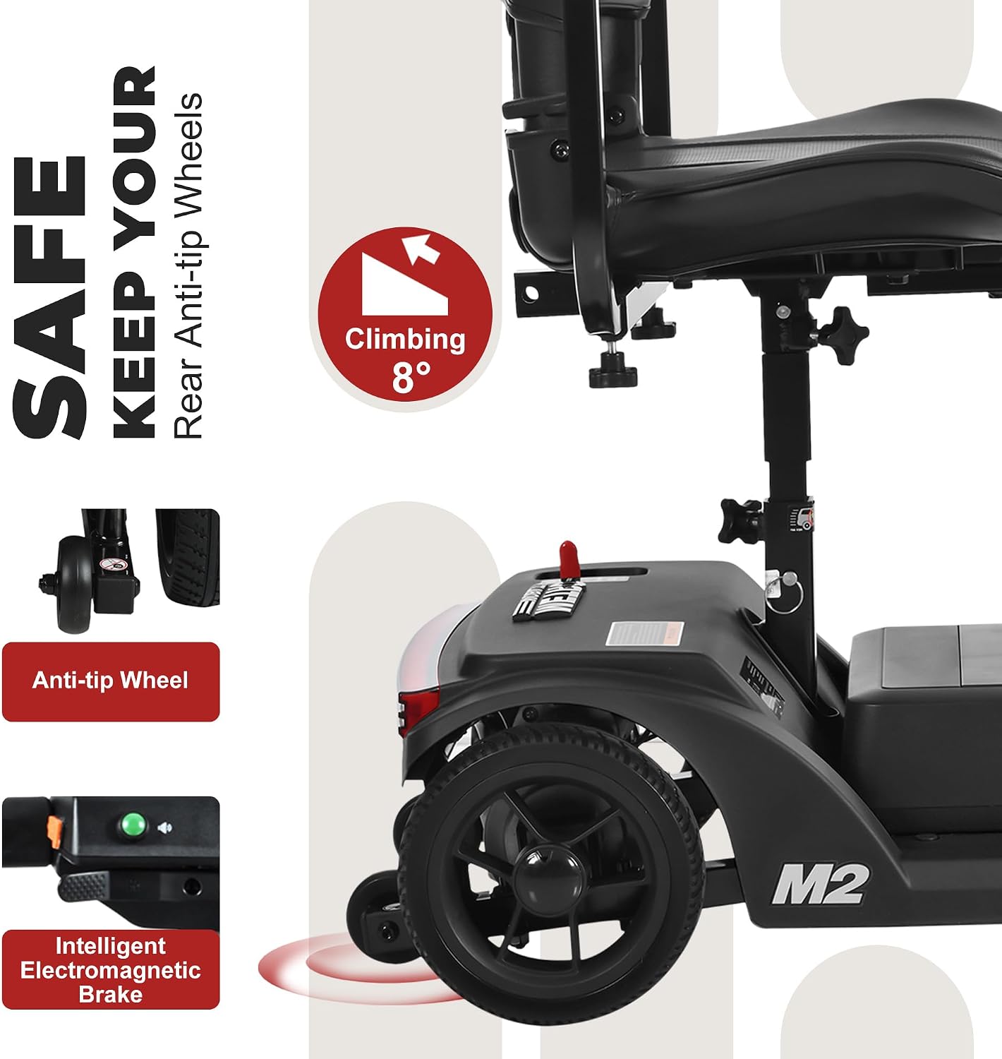 MetroMobility 15-25Miles 330lbs Electric Mobility Scooters for Seniors Blue