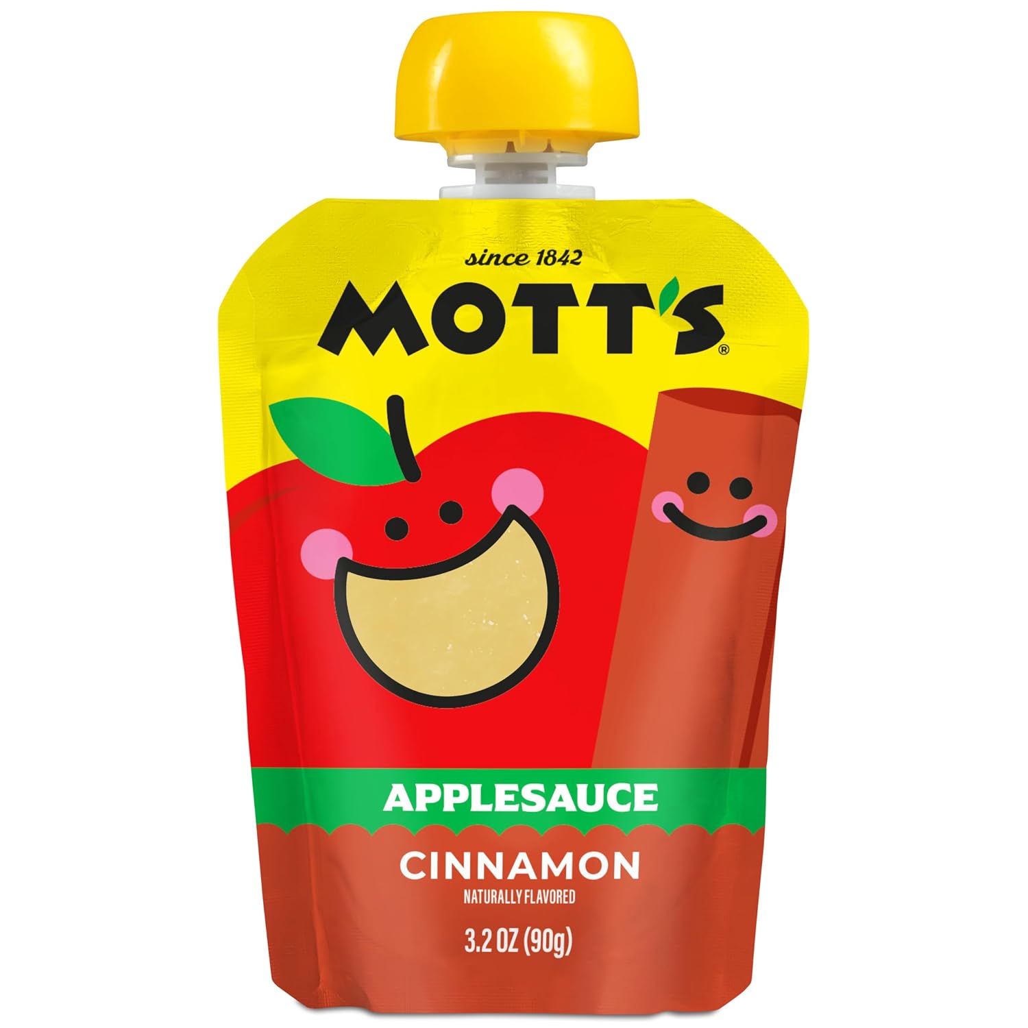 Mott's Cinnamon Applesauce, 3.2 oz clear pouches, 12 count