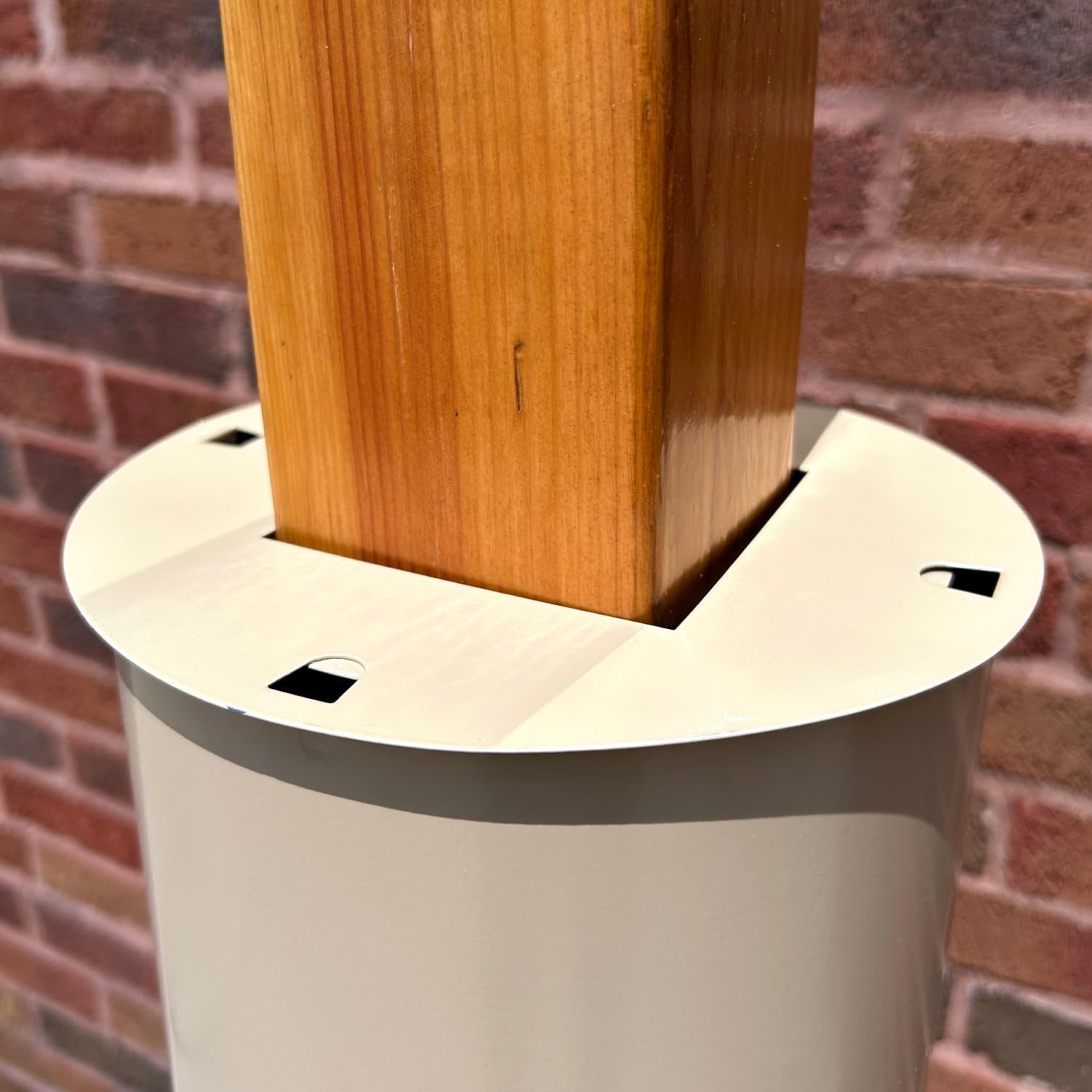 Post Mounted Squirrel Baffle, Tan, 8" Dia.