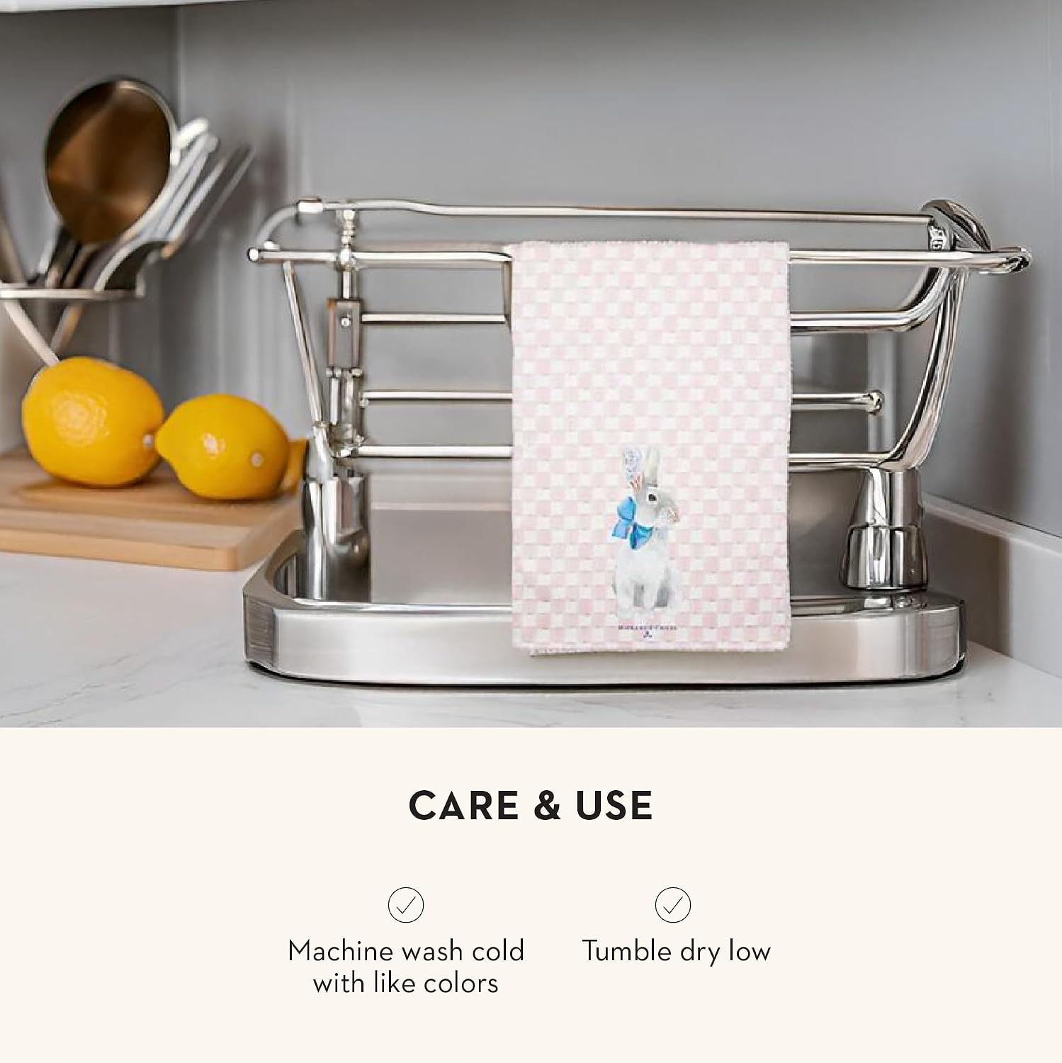 MACKENZIE-CHILDS Cotton Dish Towel, Hydrangea Tea Kettle