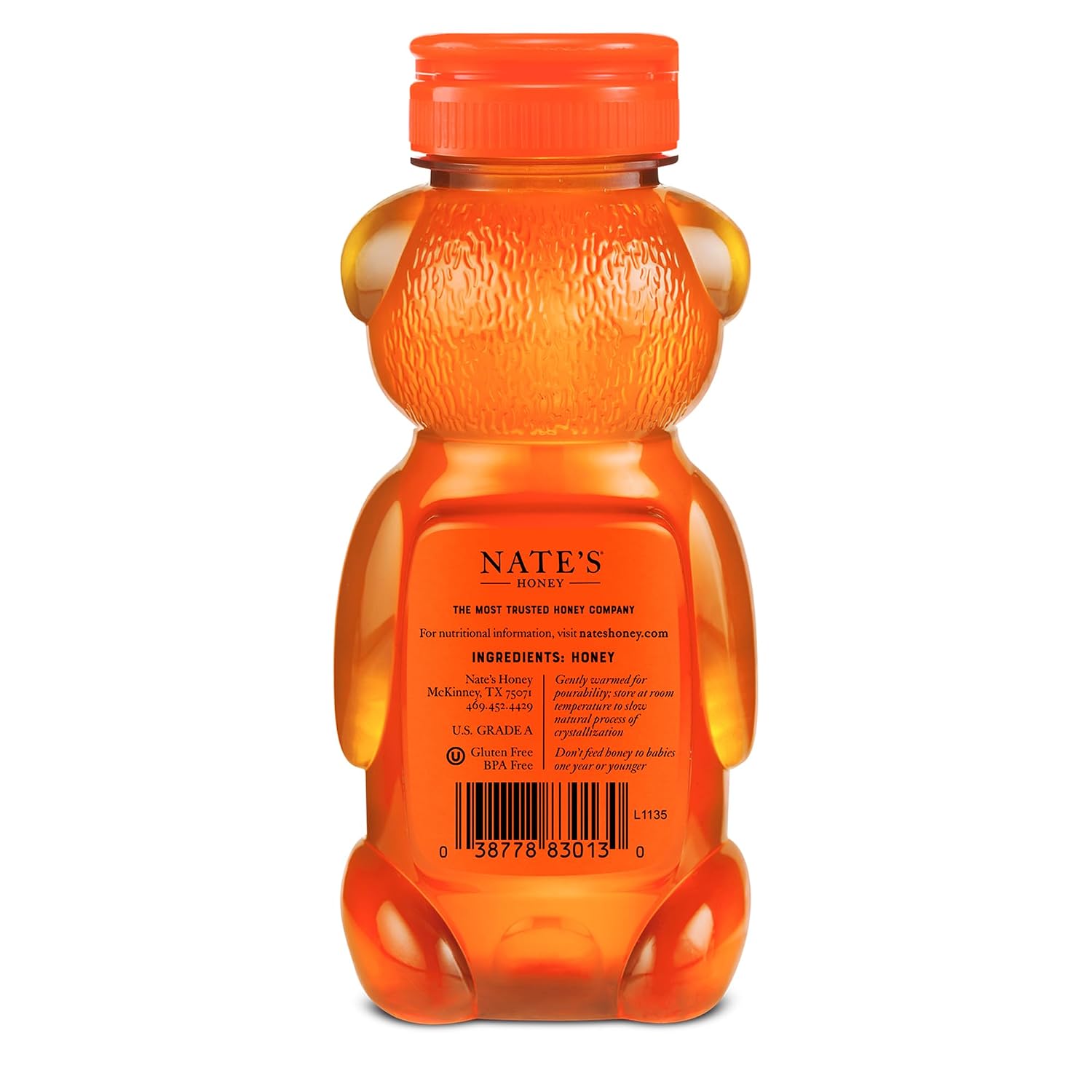 Nate's Honey - 12oz. Honey Bear Bottle