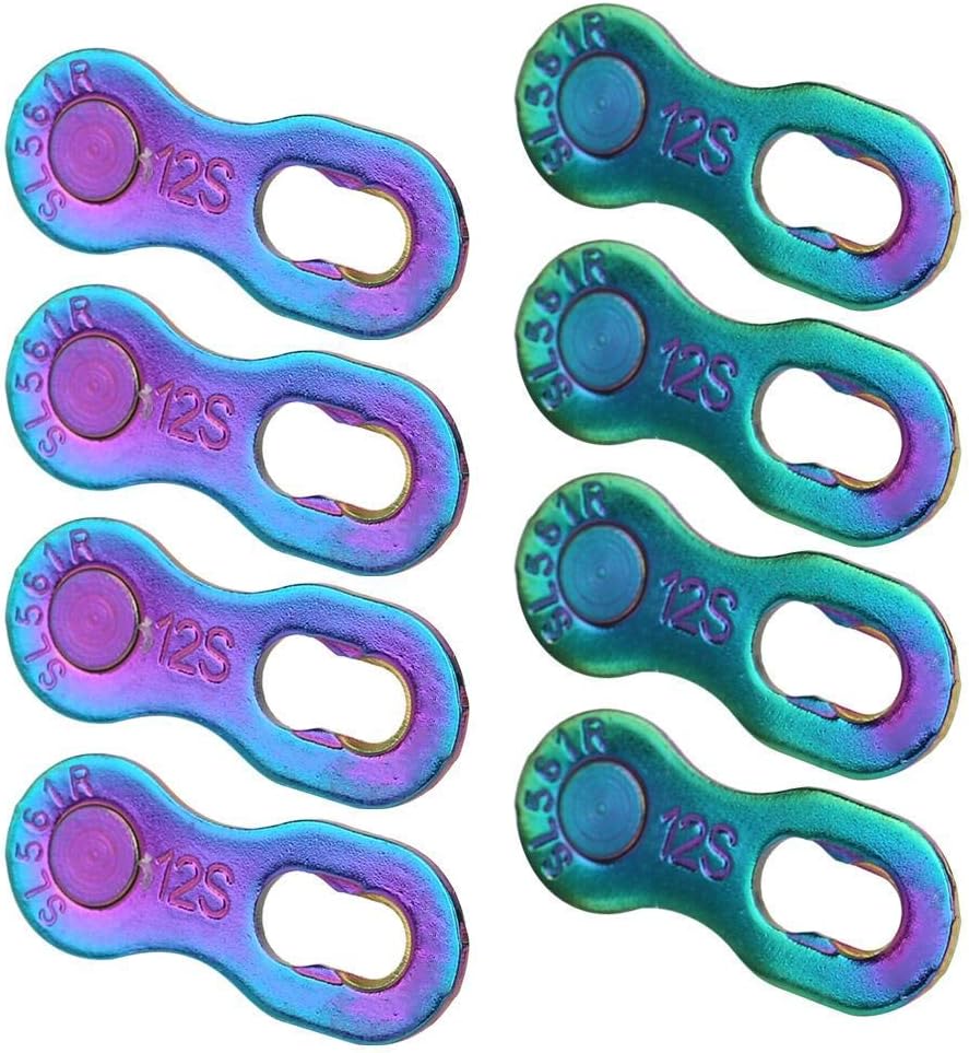 RiToEasysports 4Pair Chain Connector,Steel 12 Speed Chain Missing Link Connector Parts Cycling Accessory for Mountain Bike and Road Bike Chain