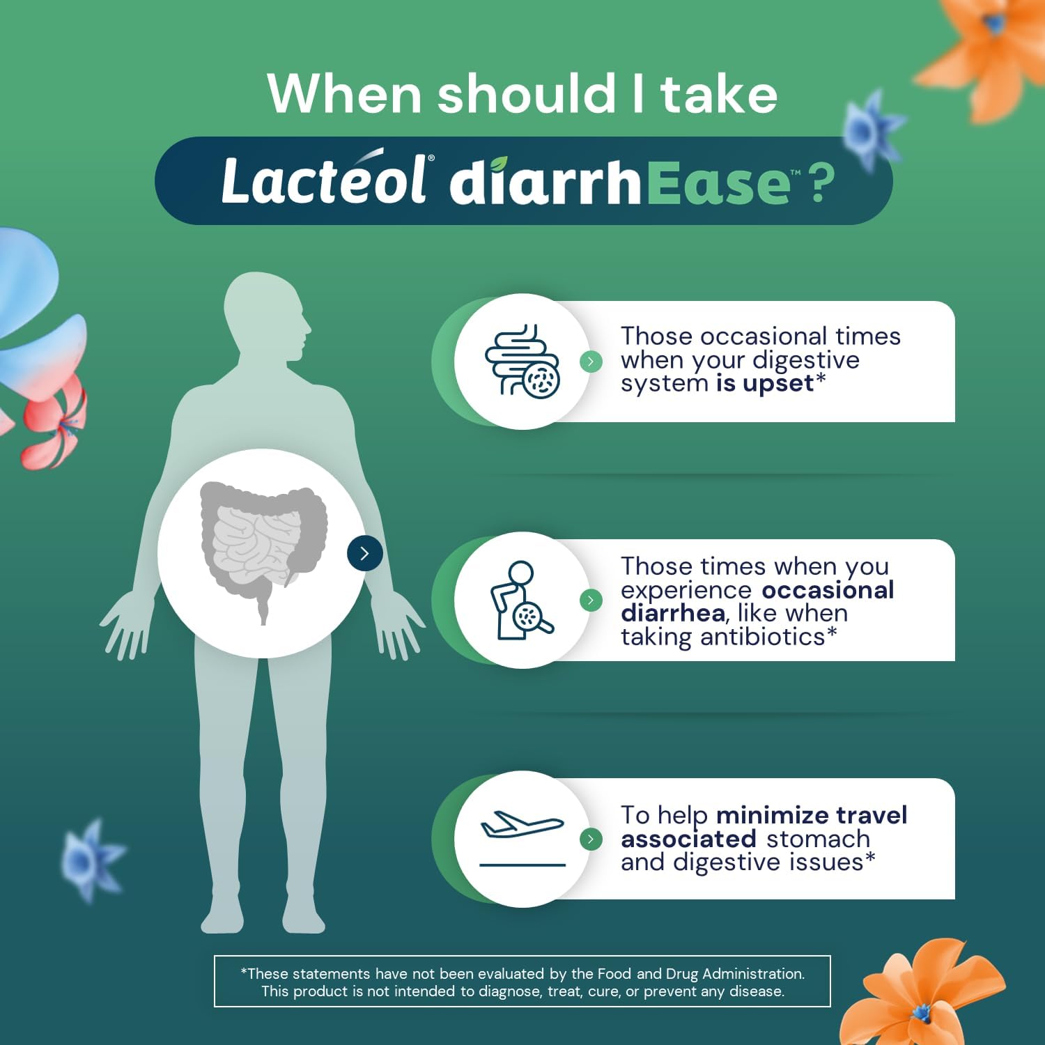Lactéol diarrhEase Postbiotic, Helps with Occasional Diarrhea, 10 Count | Lactobacillus LB Postbioitic, Drug-Free Helps Restores Gut Microbiota Balance*, Ages 6+, Results Within One Day