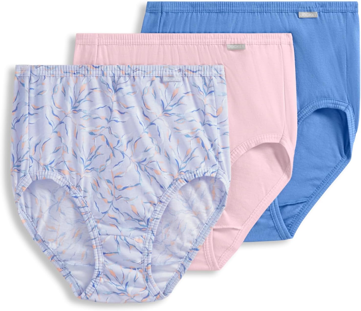 Jockey Women's Underwear 100% Cotton Elance Brief - 3 Pack