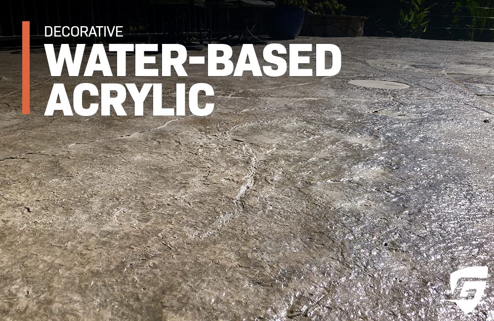Cryli-Tek 5500-1 Gallon Water Based Acrylic Low Gloss Wet Look Water Repellent, Concrete Sealer and Paver Sealer