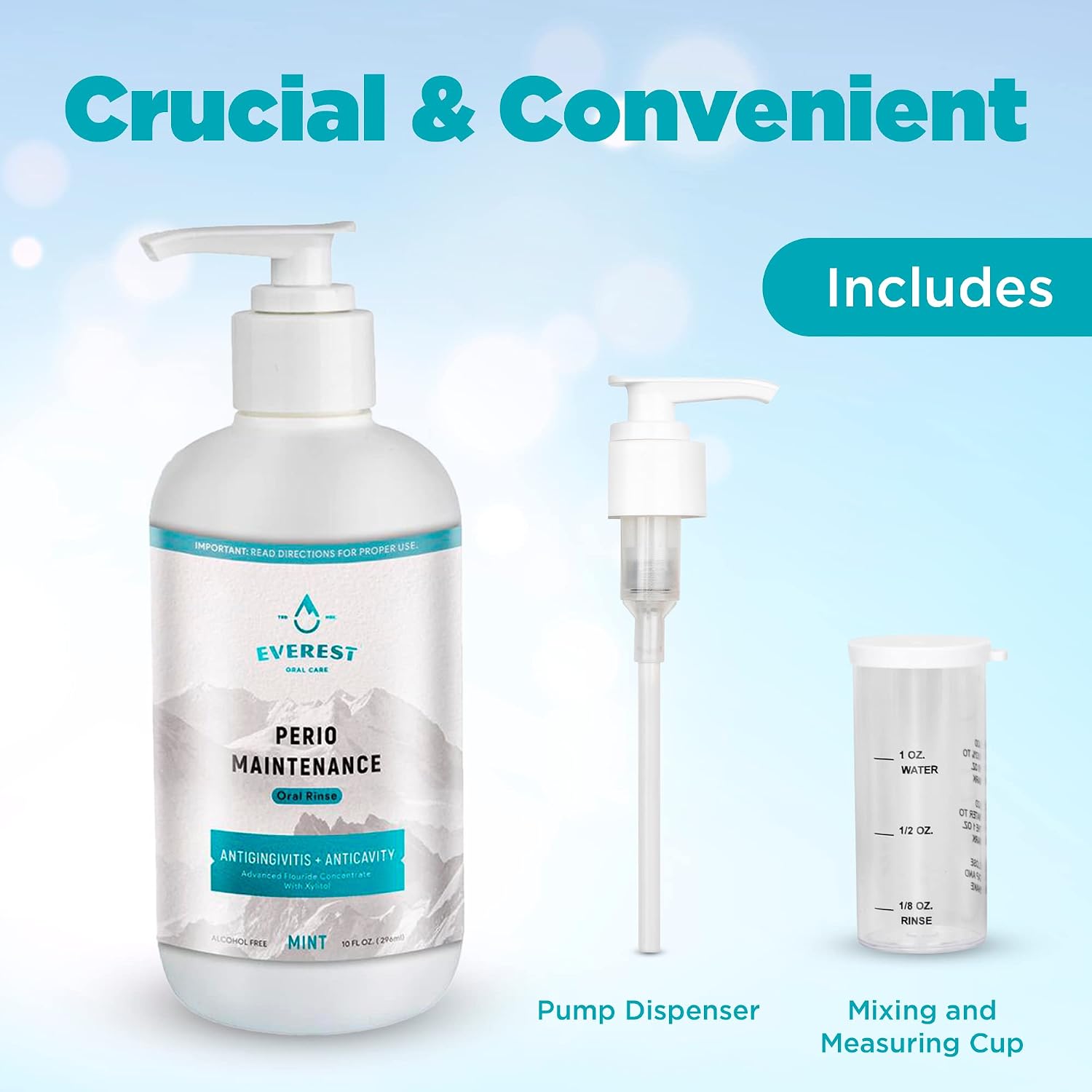 Perio Maintenance Alcohol Free Mouthwash – Concentrated Mouthwash for Bad Breath, Plaque, Sensitive Teeth