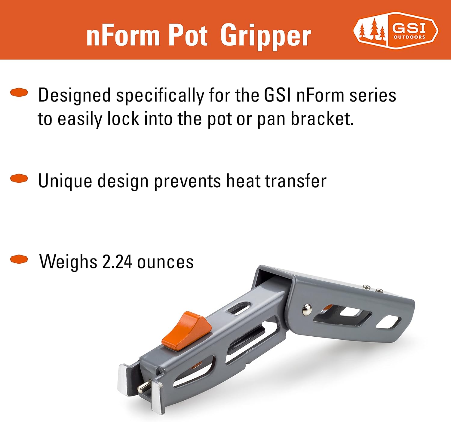 GSI Outdoors nForm Pot Gripper with Folding Design for nForm Crossover and Destination Cookwear