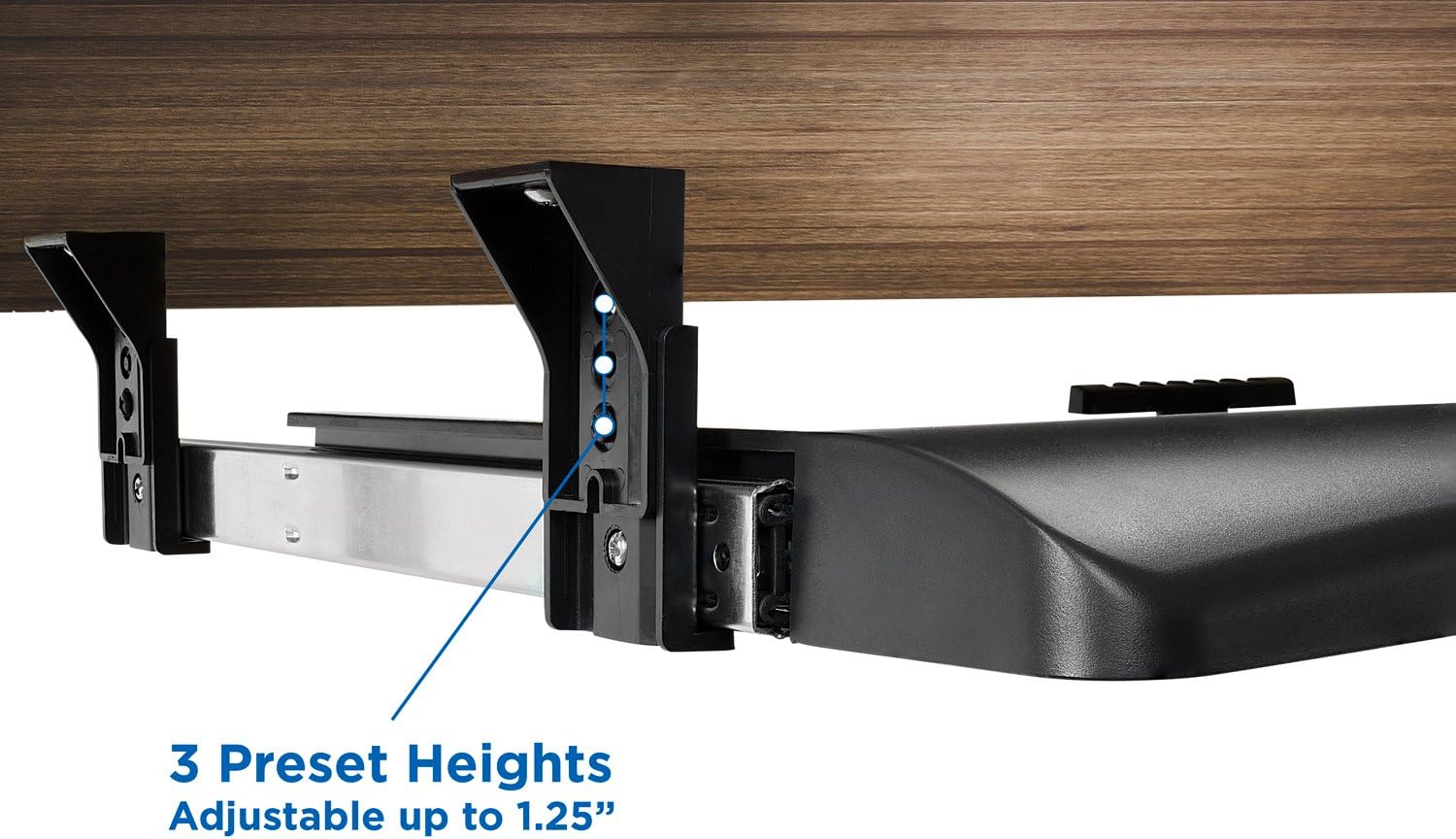 Mount-It! Keyboard Tray Under Desk with Adjustable Mouse Platform – Easy-Glide Sliding Drawer Under Desk Slide Out – Ergonomic Under Key Board