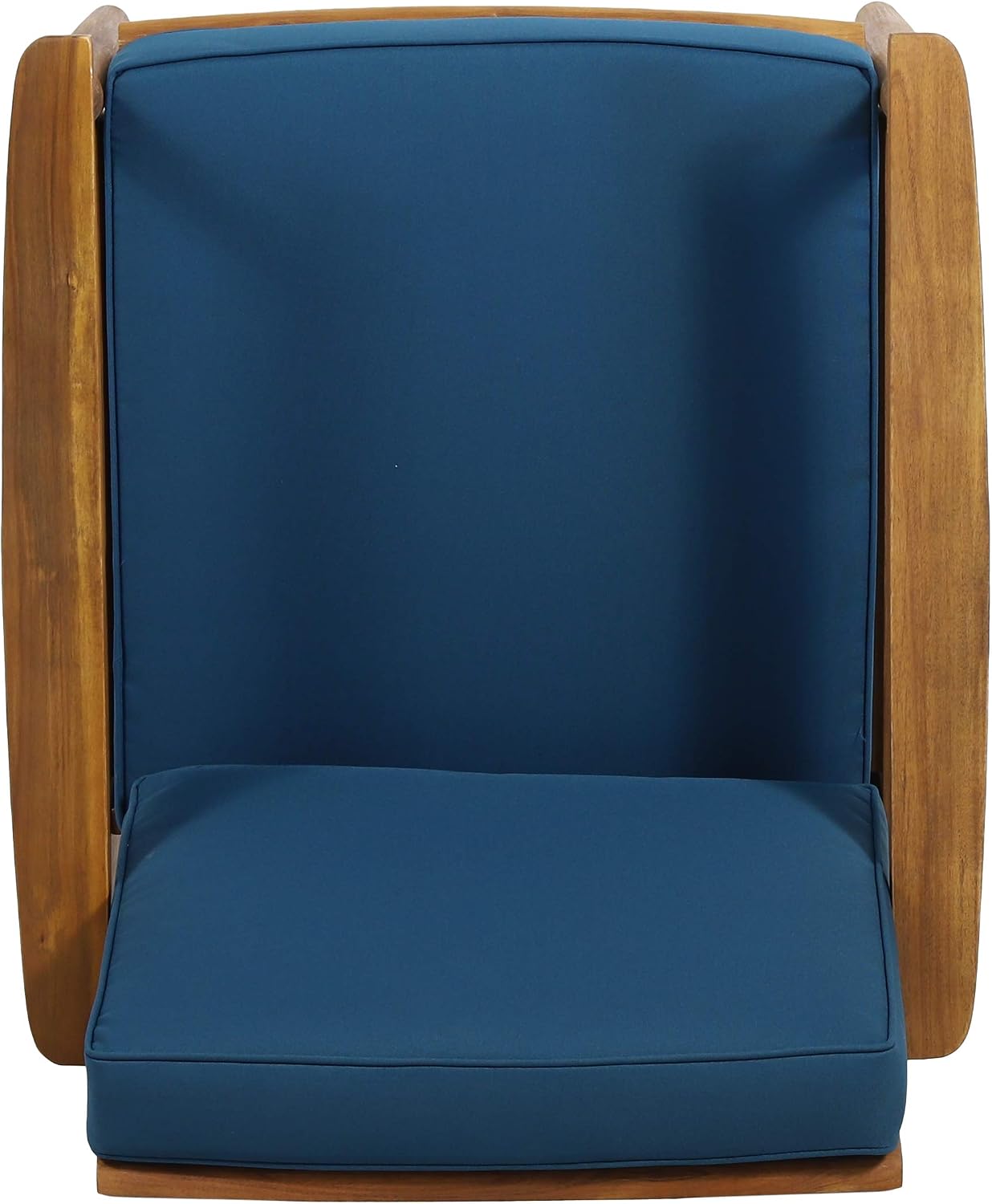 Christopher Knight Home Willowbrook Outdoor Club Chair with Cushion - Acacia Wood - Black (Set of 2)