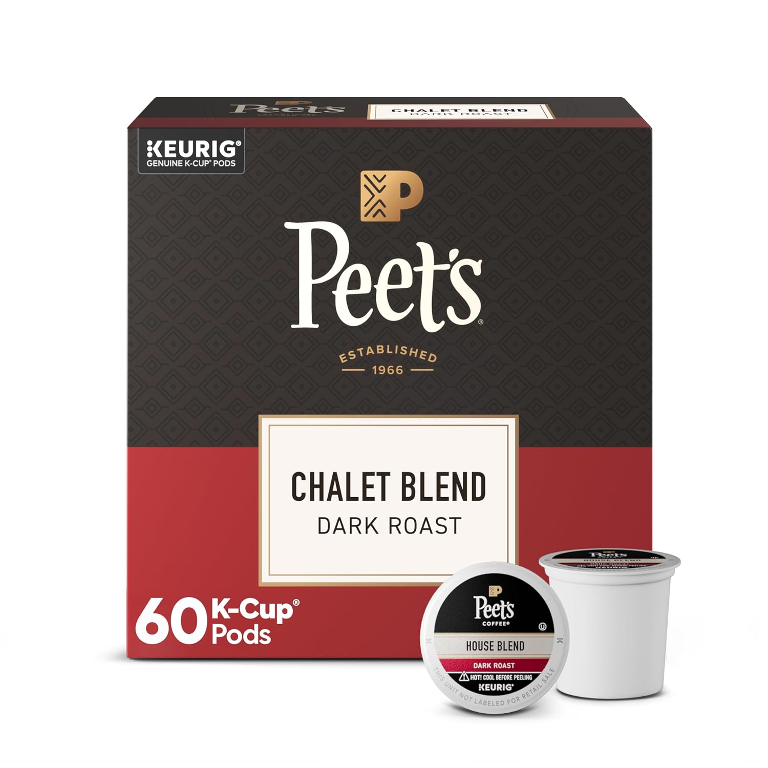 Peet's Coffee, Dark Roast Keurig K-Cup Pods, 100% Arabica Coffee - Major Dickason's Blend 32 Count (1 Box of 32 K-Cup Pods)