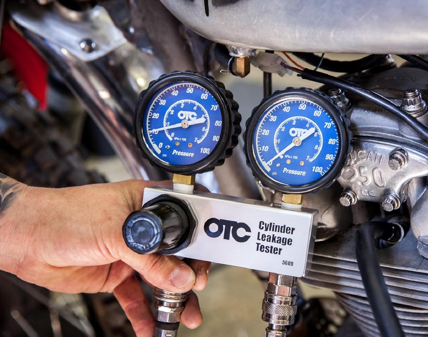 OTC 5609 Cylinder Leakage Tester Kit - Quickly Diagnose Internal Engine Problems like Bad Rings, Valves