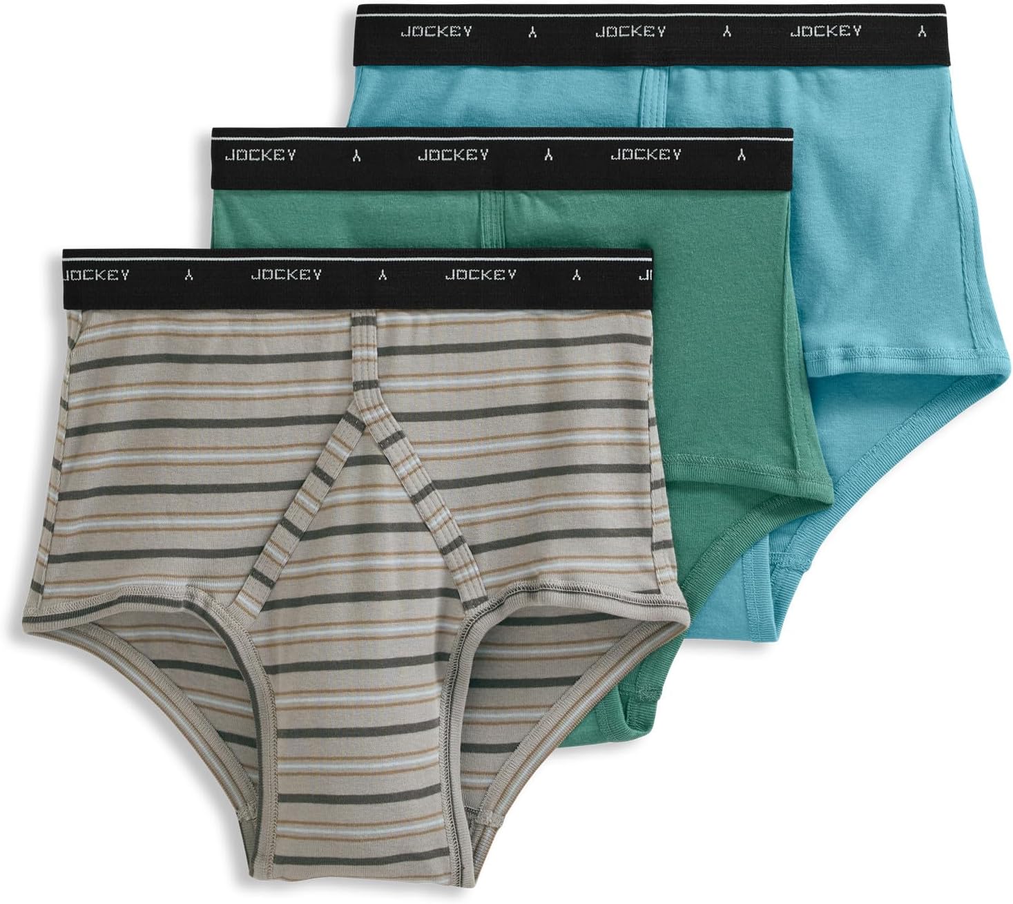 Jockey Classic Full Rise Brief- 3 Pack - 100% Cotton Underwear for Men