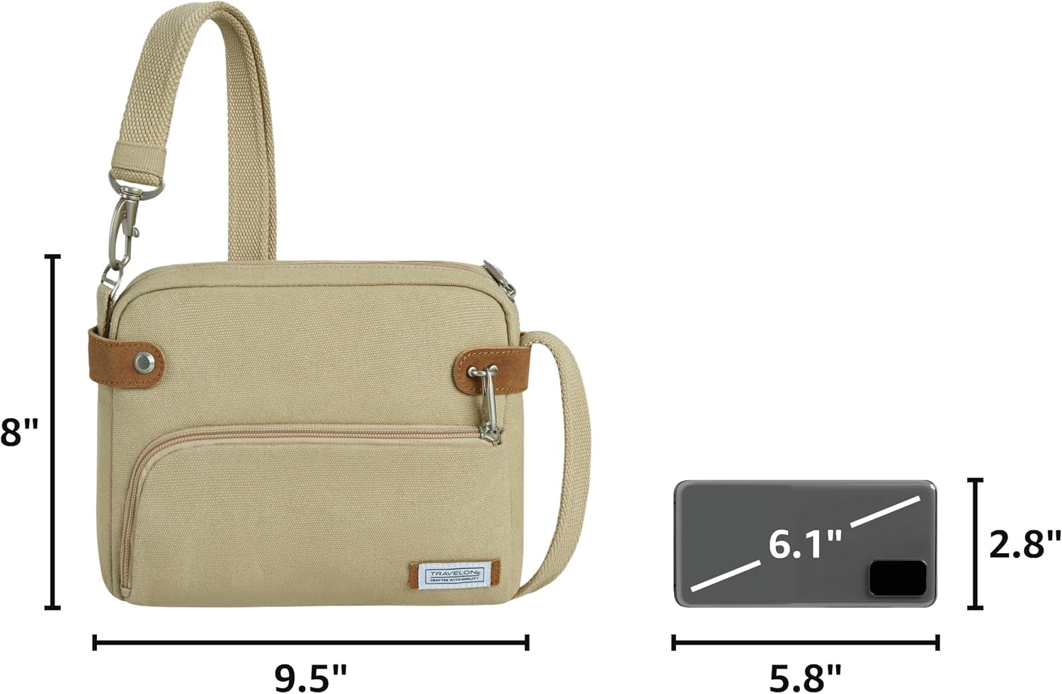 Travelon Anti-Theft Heritage Small Crossbody Bag